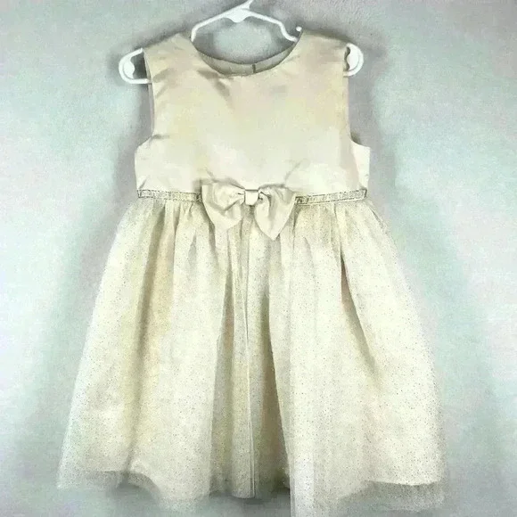 Blueberi Boulevard Girl’s Dress Sz 5 Cream with Gold Accents Christmas Wedding - Picture 1 of 7